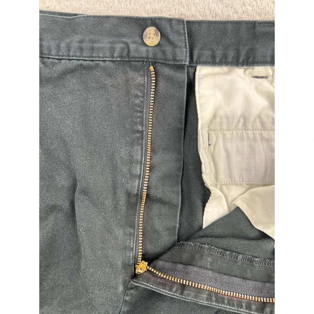 LL Bean Weekend Chino Shorts Mens 40 Black Pleated 8 Inseam Cotton V250